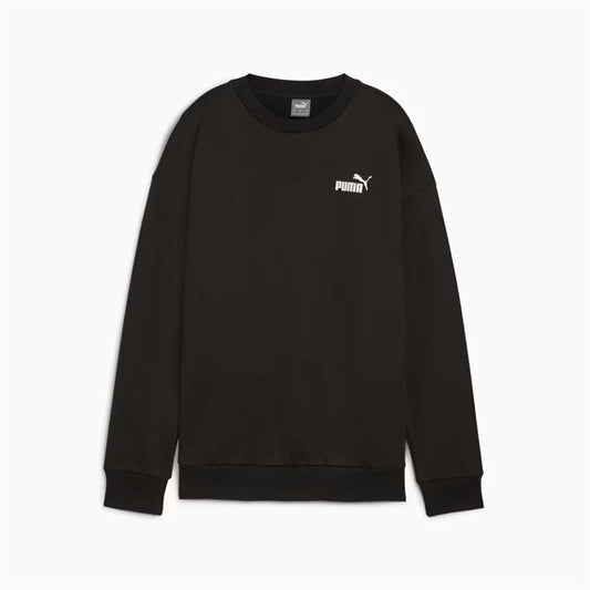 Puma Damen Sweatshirt Essentials+ Relaxed Small Logo Crew in Schwarz-0