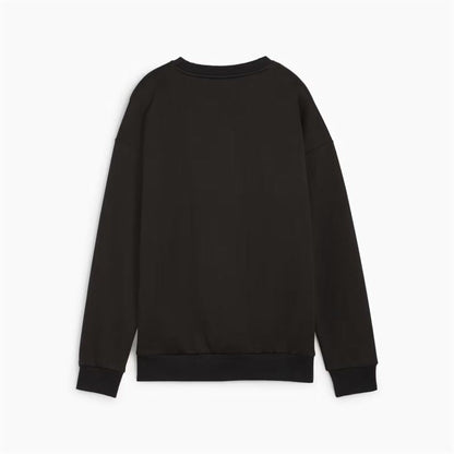 Puma Damen Sweatshirt Essentials+ Relaxed Small Logo Crew in Schwarz-2