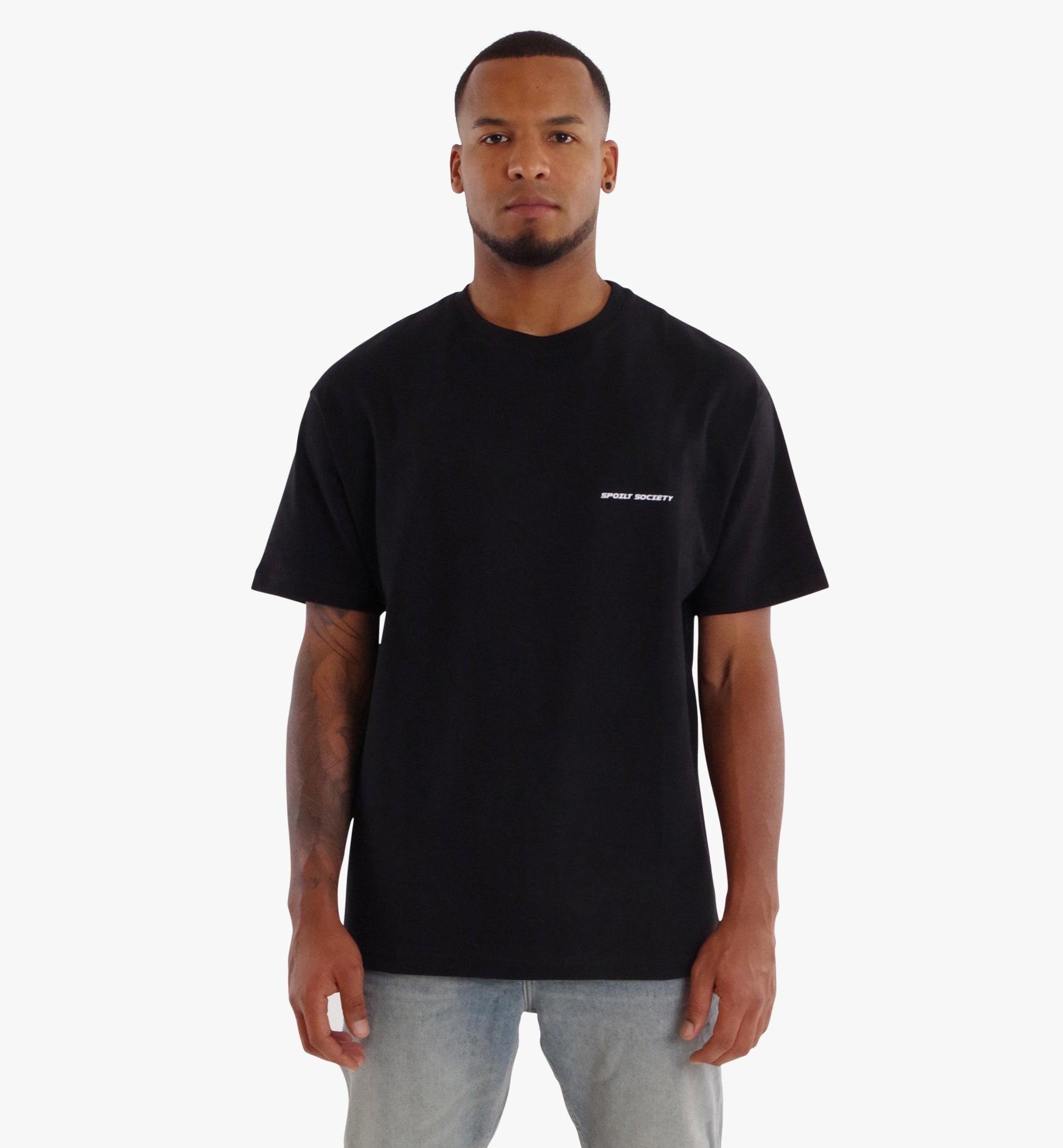 Spoilt Society Basic T-Shirt in Schwarz-2