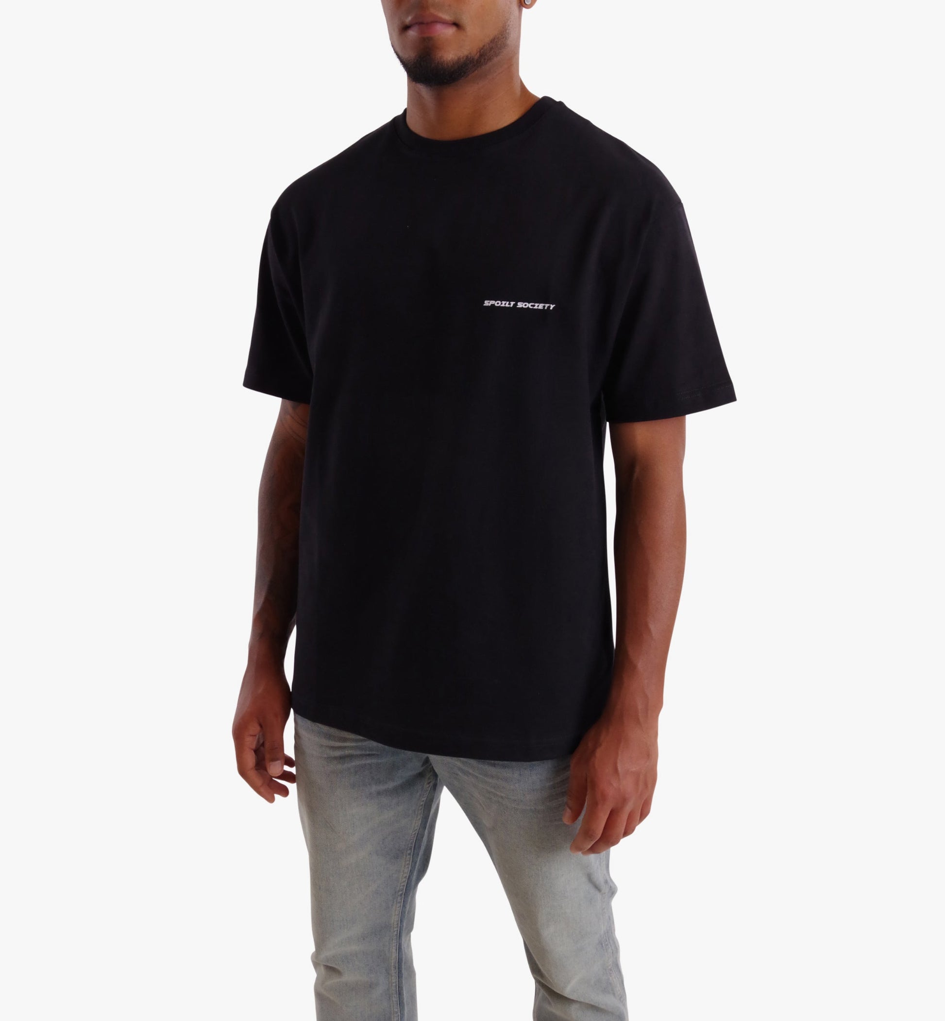 Spoilt Society Basic T-Shirt in Schwarz-4