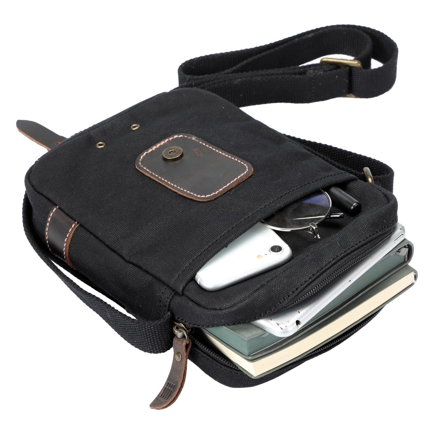 Troop London Heritage Canvas Across Body Bag-4