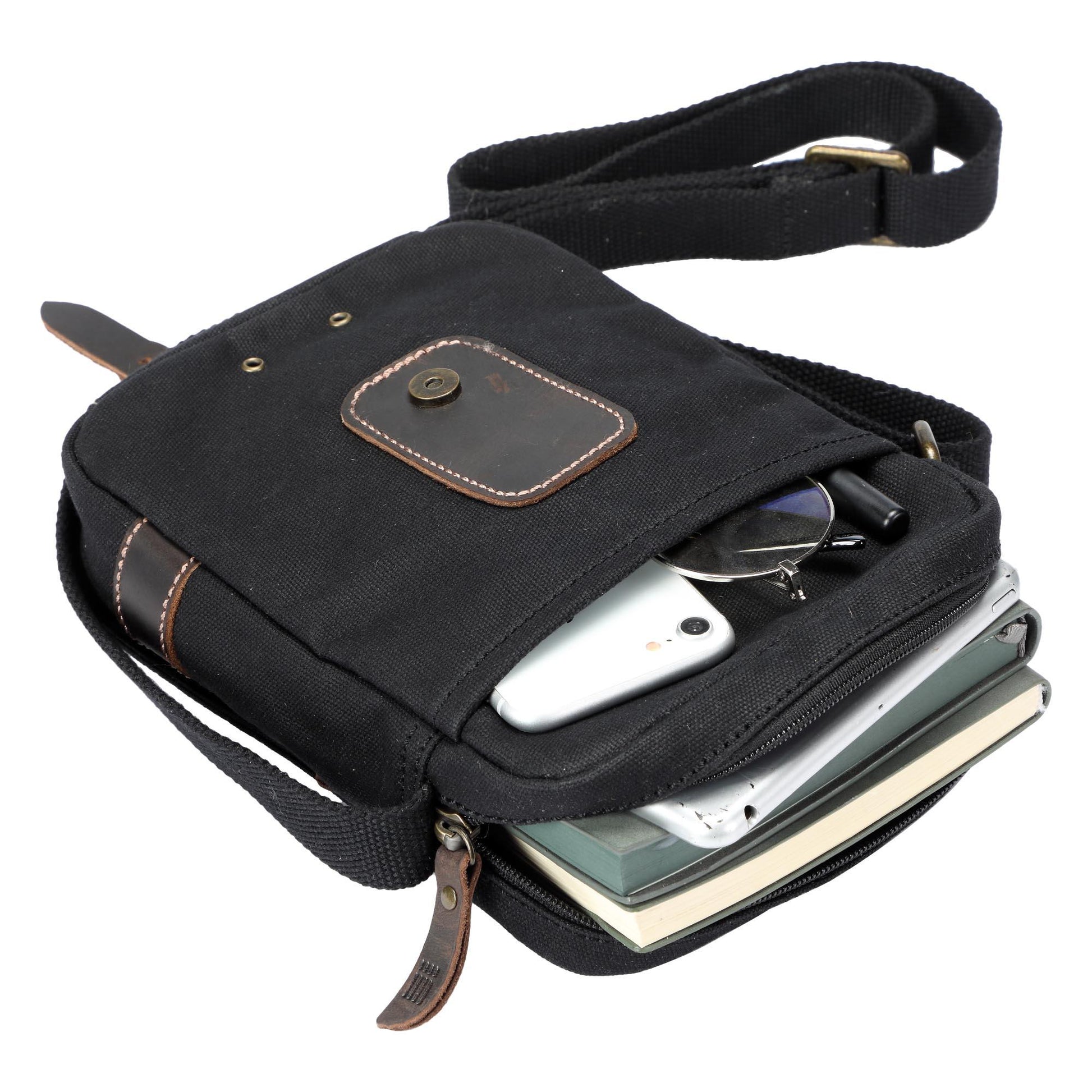 Troop London Heritage Canvas Across Body Bag-4