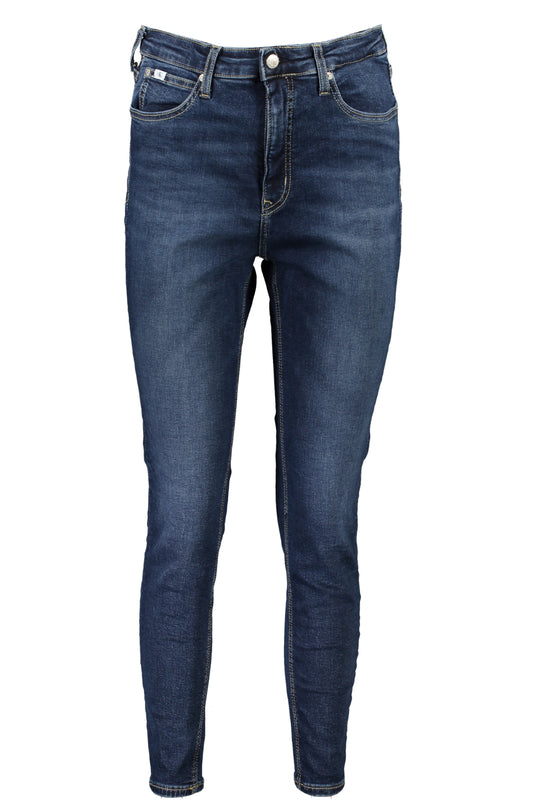 Calvin Klein Damen High Rise Super Skinny Ankle Jeans in Blau-0