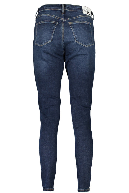 Calvin Klein Damen High Rise Super Skinny Ankle Jeans in Blau-1